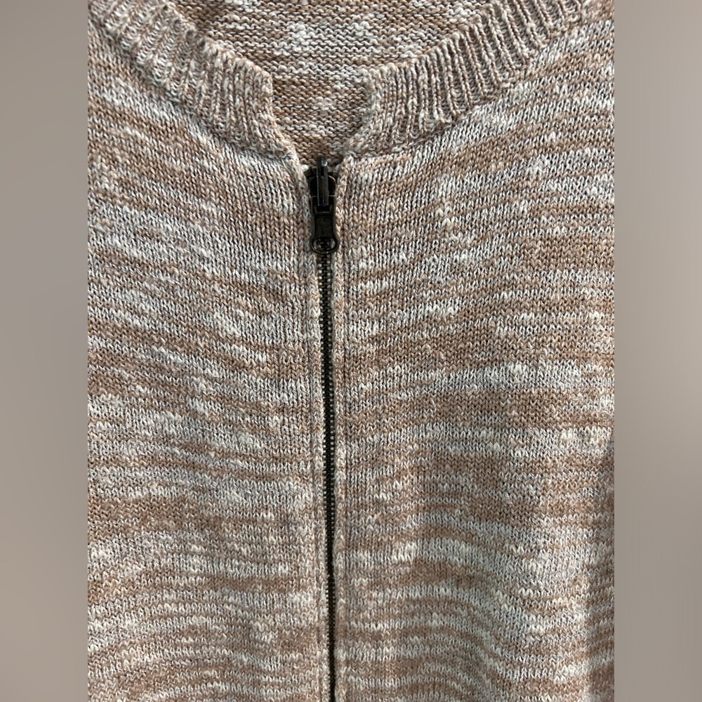Free People Women’s Full Zip Knitted Sweater Size S Oversized Boho Thumb Holes - Picture 4 of 10